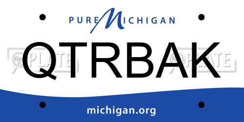 QTRBAK Michigan License Plate
