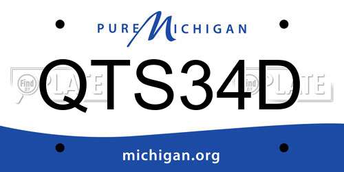 QTS34D Michigan License Plate