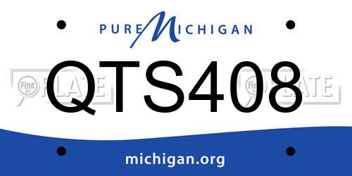 QTS408 Michigan License Plate