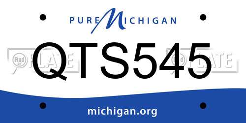 QTS545 Michigan License Plate