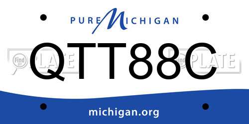 QTT88C Michigan License Plate