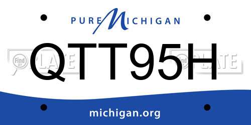 QTT95H Michigan License Plate
