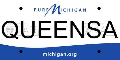 QUEENSA Michigan License Plate
