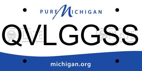 QVLGGSS Michigan License Plate