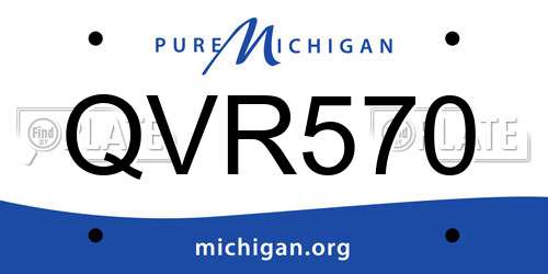 QVR570 Michigan License Plate