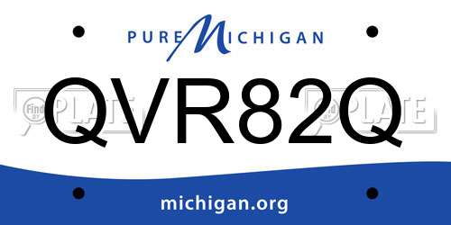 QVR82Q Michigan License Plate
