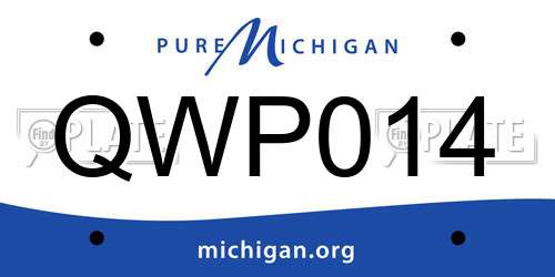 QWP014 Michigan License Plate
