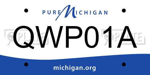 QWP01A Michigan License Plate