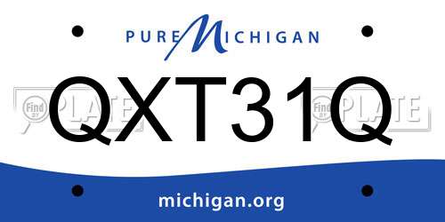 QXT31Q Michigan License Plate