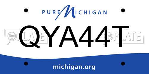 QYA44T Michigan License Plate
