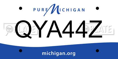 QYA44Z Michigan License Plate