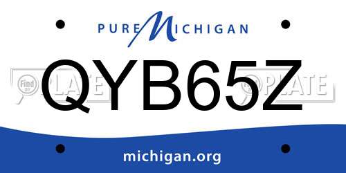 QYB65Z Michigan License Plate