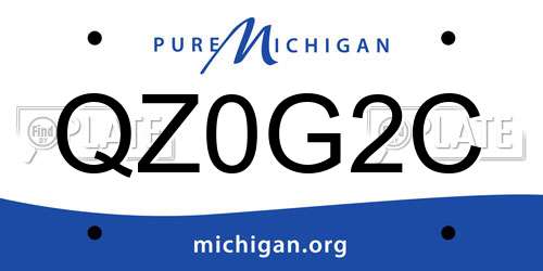 QZ0G2C Michigan License Plate