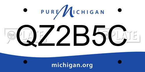 QZ2B5C Michigan License Plate