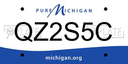 QZ2S5C Michigan License Plate