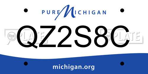 QZ2S8C Michigan License Plate