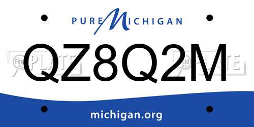 QZ8Q2M Michigan License Plate