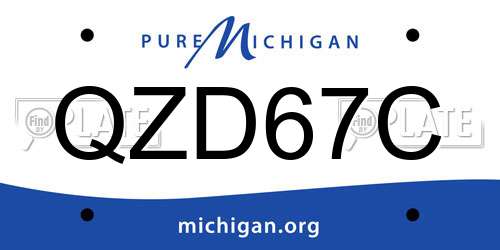QZD67C Michigan License Plate