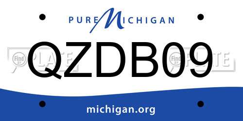 QZDB09 Michigan License Plate