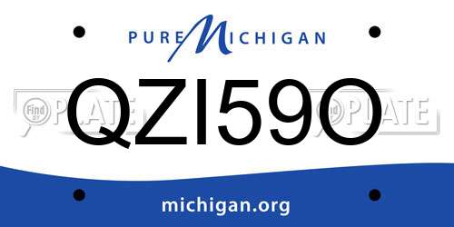 QZI59O Michigan License Plate
