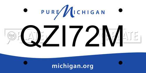 QZI72M Michigan License Plate