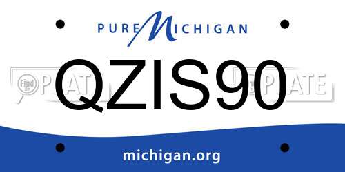 QZIS90 Michigan License Plate