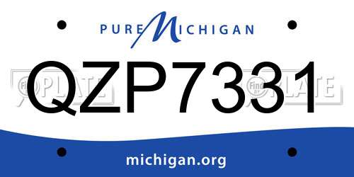 QZP7331 Michigan License Plate
