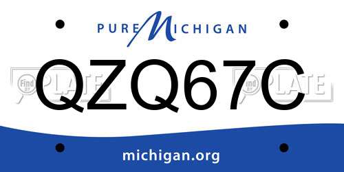 QZQ67C Michigan License Plate