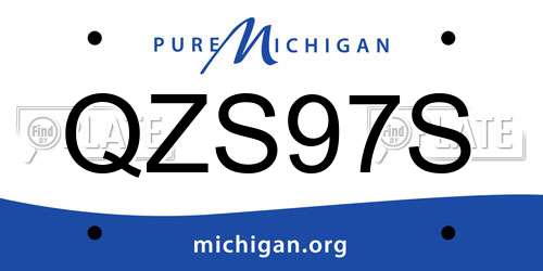 QZS97S Michigan License Plate