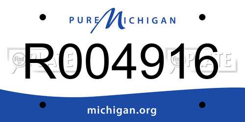 R004916 Michigan License Plate