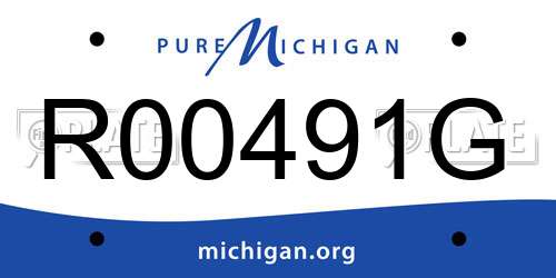 R00491G Michigan License Plate