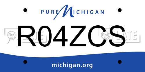 R04ZCS Michigan License Plate