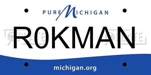 R0KMAN Michigan License Plate