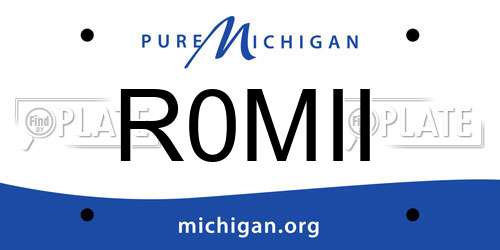 R0MII Michigan License Plate