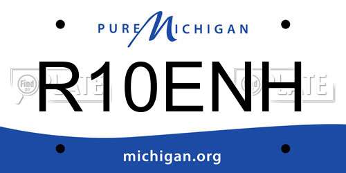 R10ENH Michigan License Plate