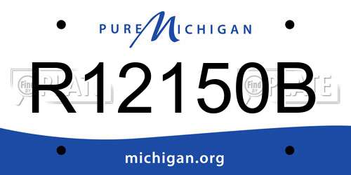 R12150B Michigan License Plate