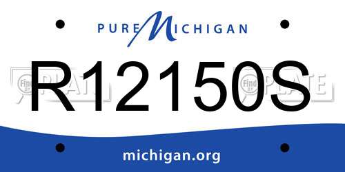 R12150S Michigan License Plate