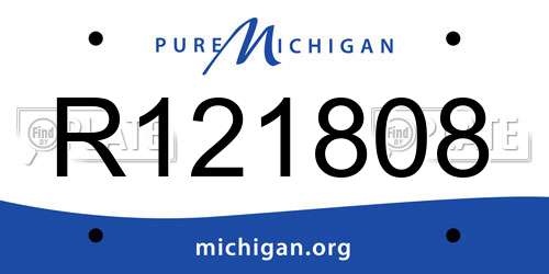 R121808 Michigan License Plate