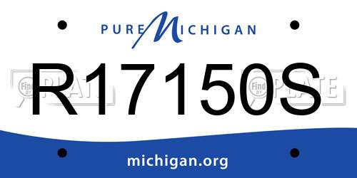 R17150S Michigan License Plate