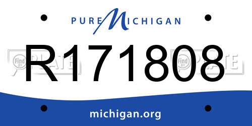 R171808 Michigan License Plate