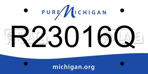 R23016Q Michigan License Plate