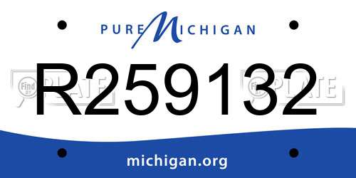 R259132 Michigan License Plate