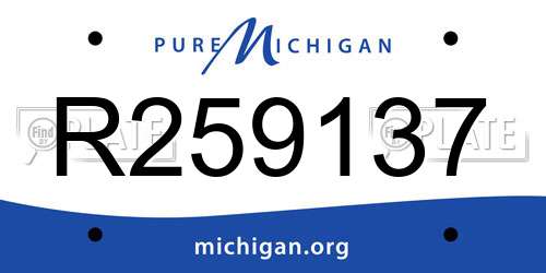 R259137 Michigan License Plate