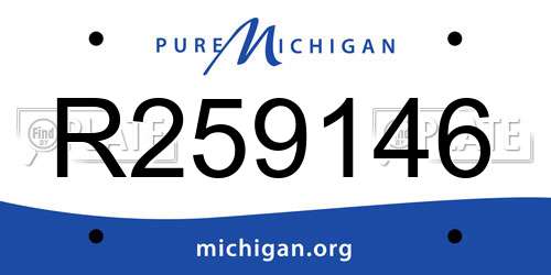 R259146 Michigan License Plate