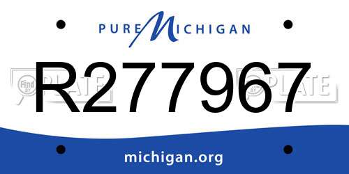 R277967 Michigan License Plate