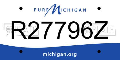 R27796Z Michigan License Plate