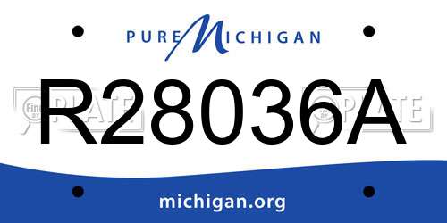 R28036A Michigan License Plate