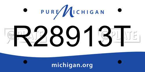 R28913T Michigan License Plate