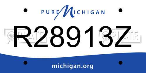 R28913Z Michigan License Plate
