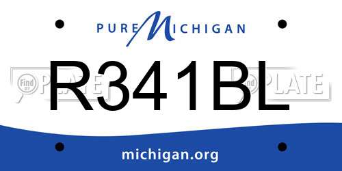 R341BL Michigan License Plate